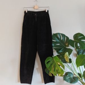 Vintage Black Corduroy High Waist Pants